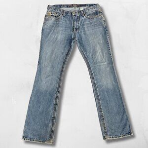 Cinch Jeans Men 36x34 Distressed Thrashed AS-IS Crotch Tear Repair Project